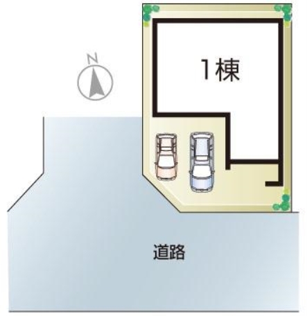 2階建て・駐車2台可能 区画図
